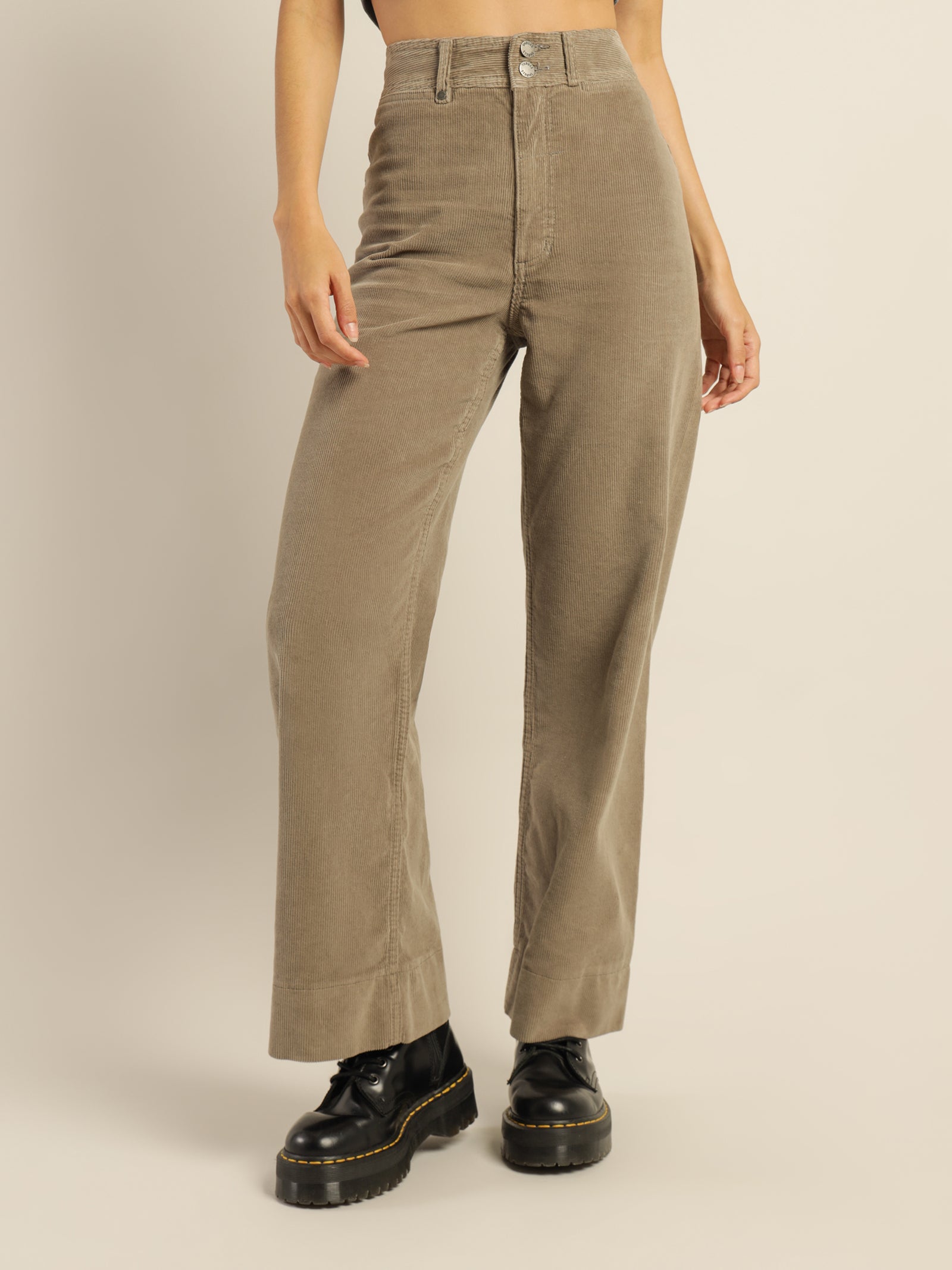 What Do You Think Cord Pants In Beige Corduroy | Showpo NZ