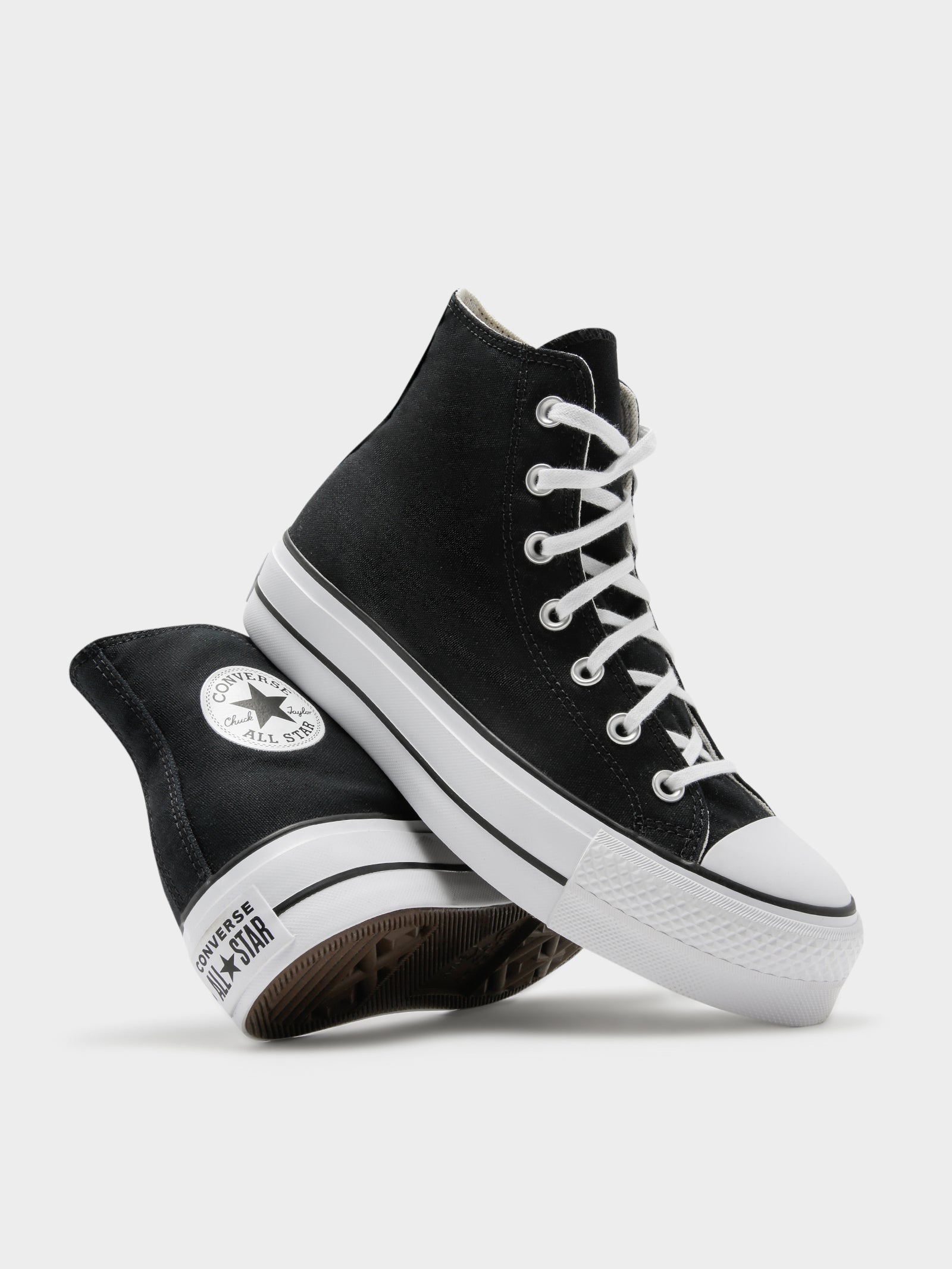 overdrijven Laptop Bulk Womens Chuck Taylor All Star Lift Hi Platform Sneakers in Black Canvas -  Glue Store NZ